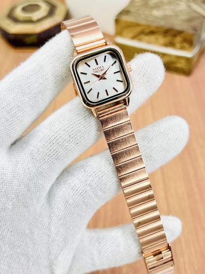 Watch For Girls Premium Gold Square Watch