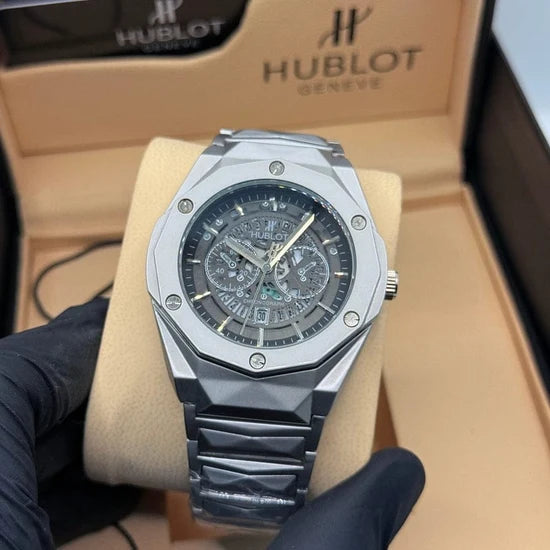 Diamond Cut Skeleton Men's Watch